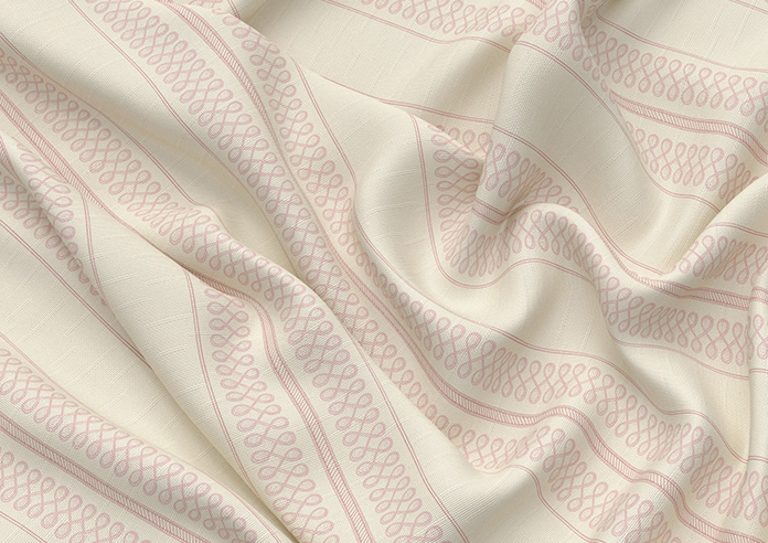 Trellis Prints, Noble Stripe Rosies Pink - Roman Blind - Image 4